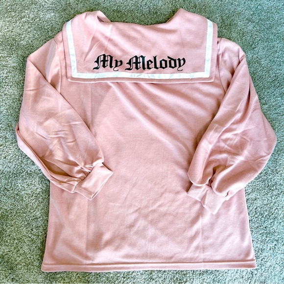 jfashion Api sanrio my melody goth lolita jk uniform pink sailor sweatshirt - Picture 6 of 6